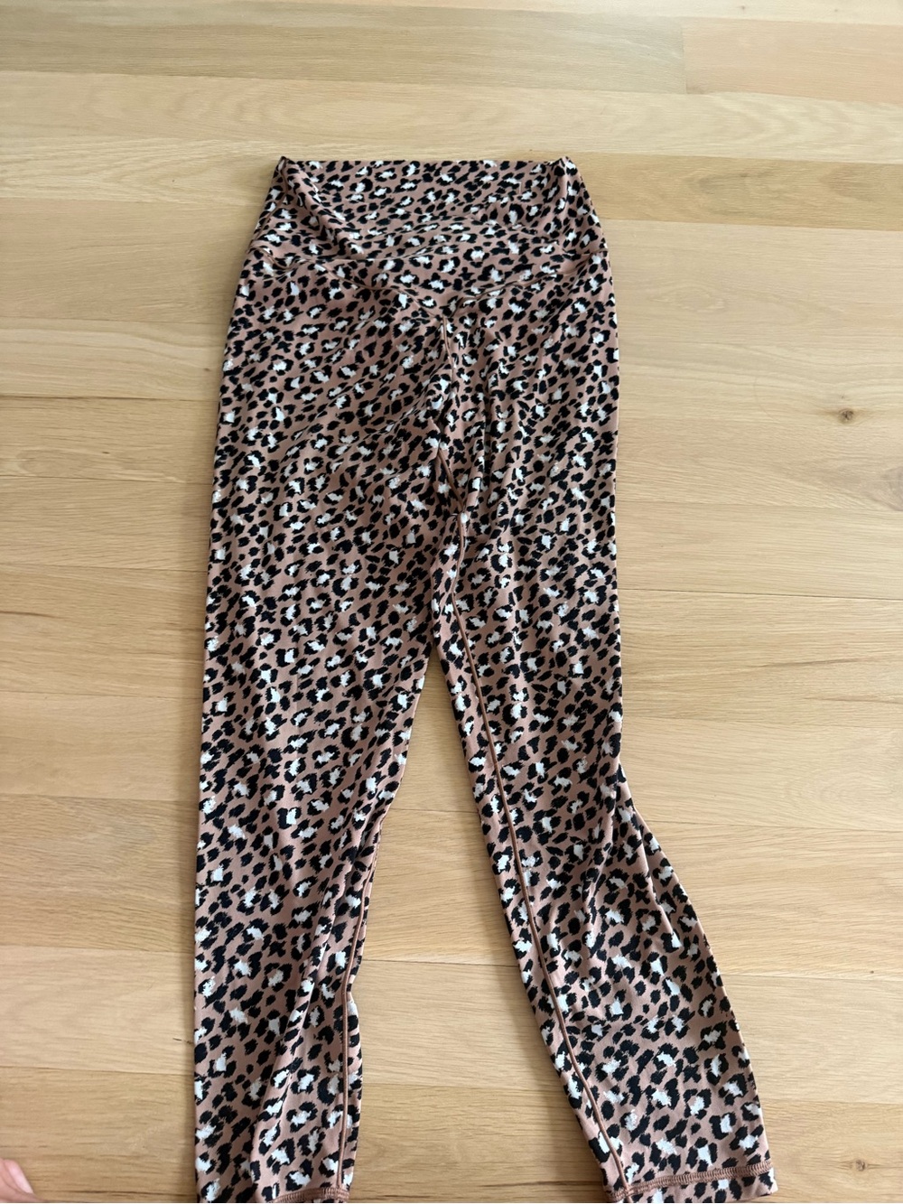 aerie Leopard Print Leggings - Tan/Black/Cream
